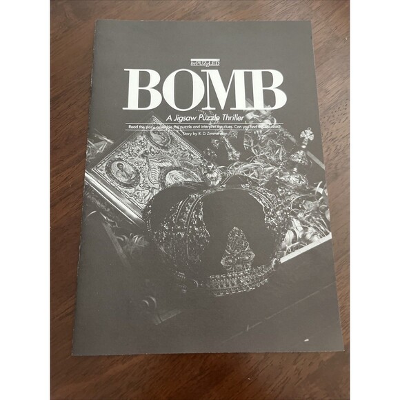 BOMB A Jigsaw Puzzle Thriller 1987 Read Story, Assemble Puzzle, Interpret Clues - Picture 2 of 16